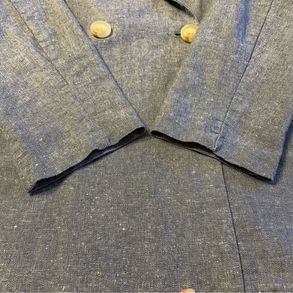 Light Blue Blazer London de Salon Korea Suit Jacket Button Front - Picture 6 of 11